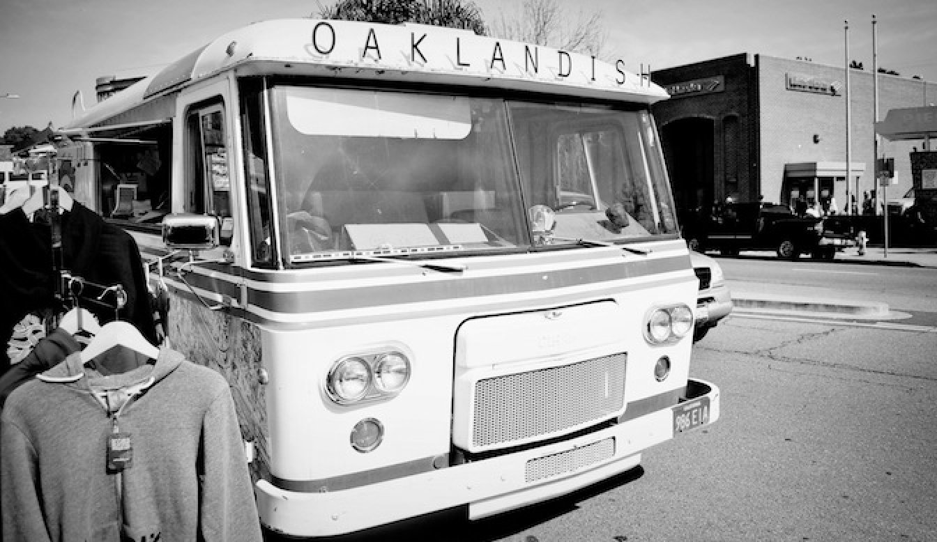 Oaklandish van selling merch